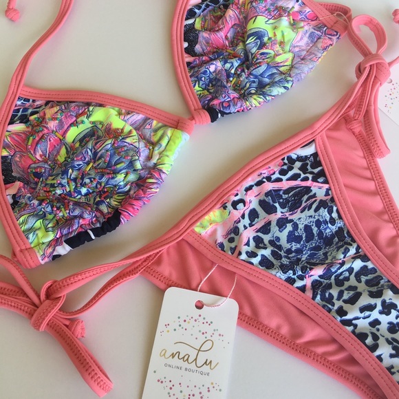 Analu Swimwear Swim Nwt Colombian Bikini Set Handmade Beaded